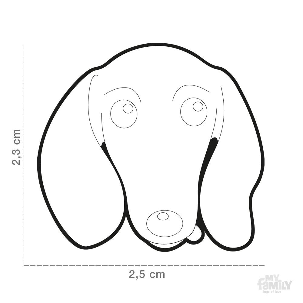 1000x1000 My Family Friends Dachsund Dog Tag Charm Canvasback Pet Supplies
