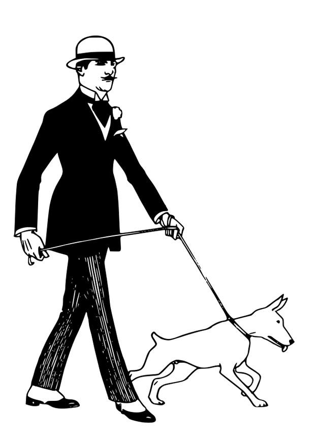 620x875 Coloring Page To Walk The Dog