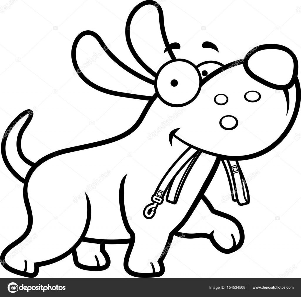 1024x1008 Cartoon Dog Leash Stock Vector Cthoman
