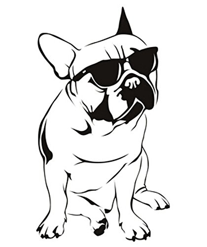 420x500 French Bulldog Sunglasses Dogs Wall Decal Stickers Decoration