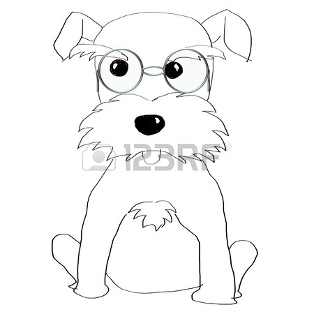 450x450 Portrait Of German Shepherd With Mirror Sunglasses. Hand Drawn