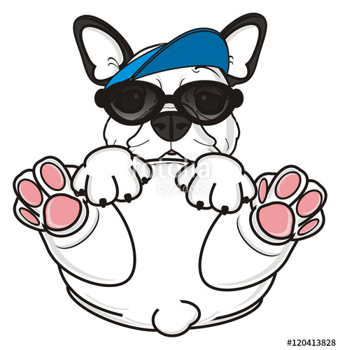486x500 Cap, Cool, Sunglasses, Dog, Puppy, Isolated, Cartoon, Pet, Bulldog