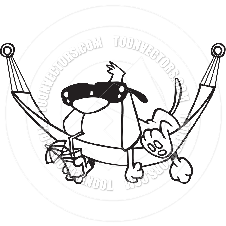 940x940 Cartoon Dog Days (Black And White Line Art) By Ron Leishman Toon