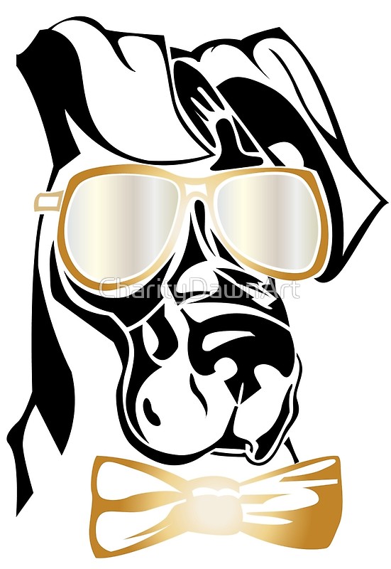 551x800 Cool Great Dane Dog With Sunglasses Metal Prints By