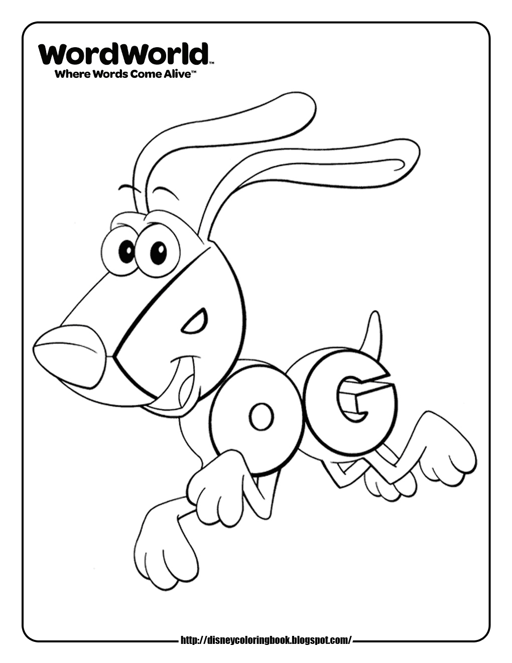 1020x1320 Disney Coloring Pages And Sheets For Kids Wordworld 1 Free
