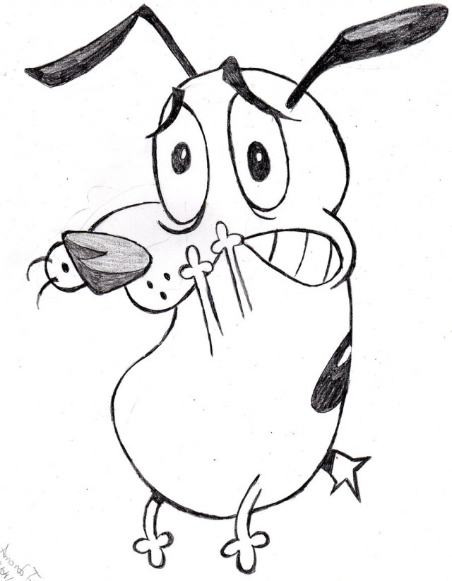 640x822 Courage The Cowardly Dog Coloring Page Many Interesting Cliparts