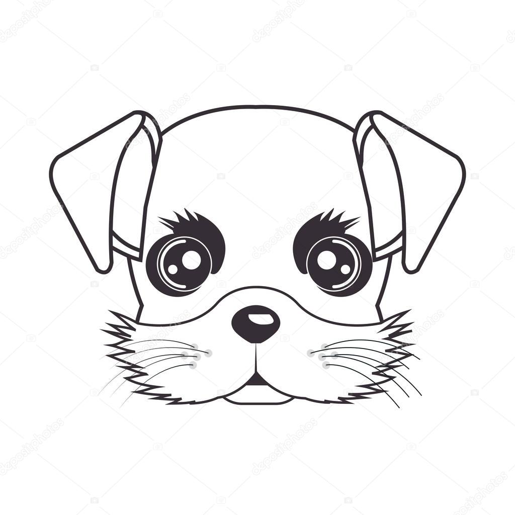 1024x1024 Hand Drawing Cute Face Puppy Stock Vector Yupiramos