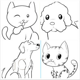 256x256 How To Draw Easy Cats And Dogs By Lvxiang Song