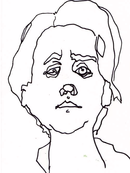 500x665 Just Crazy About Dogs Contour Drawing Faces