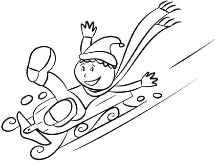 440x330 Sledding Coloring Pages Sled Coloring Page Dog Sled Coloring