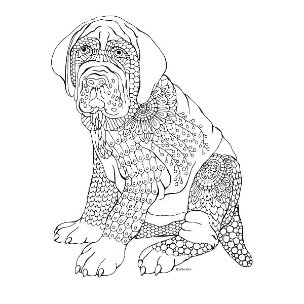 600x600 Dog Printable Coloring Pages