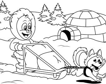 340x270 Arctic Sled Dog Etsy