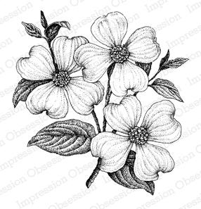 286x297 Impression Obsession, Dogwood 3, Cling Stamp Scrapbooking Fairies