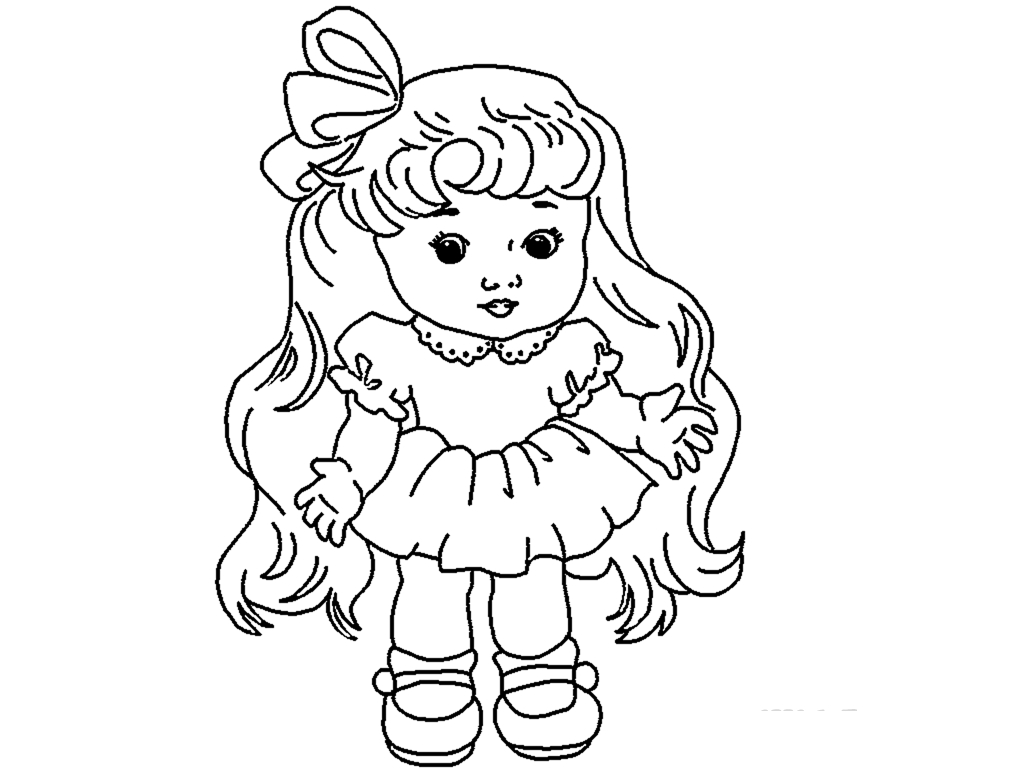 1024x768 Doll Pictures For Drawing Cute Drawing Wallpaper