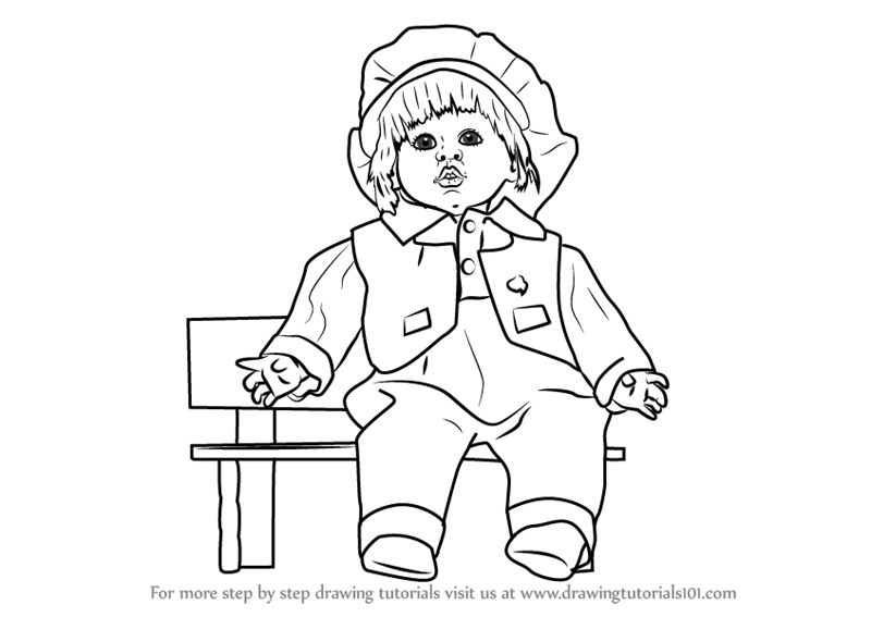 800x567 Learn How To Draw A Girl Doll (Objects) Step By Step Drawing