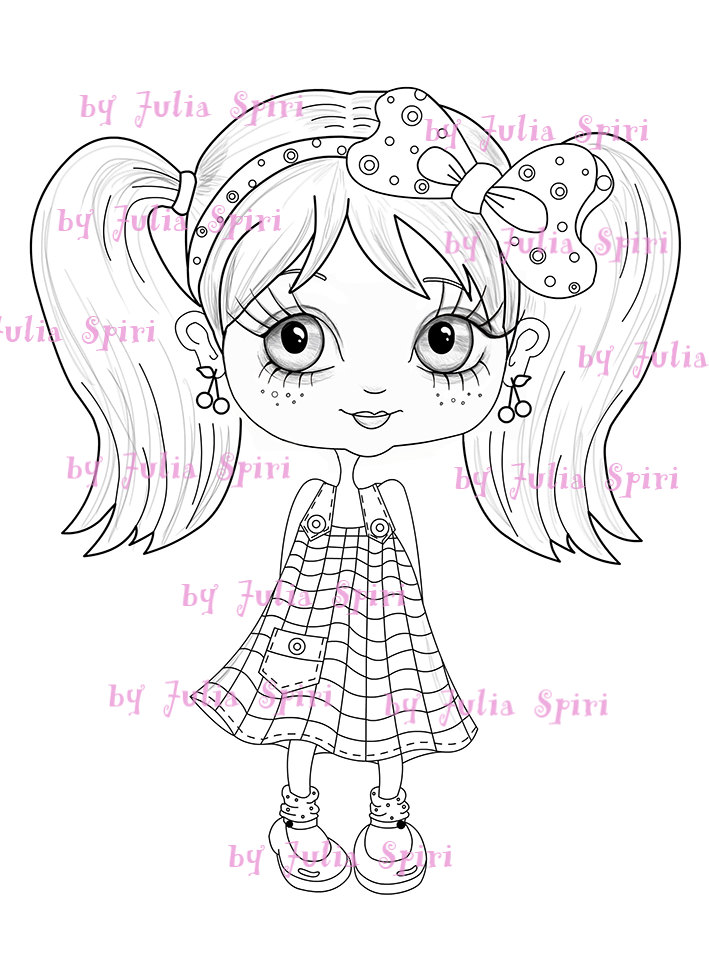 709x975 Digital Stamps Instant Download, Digi Stamp, Children's Stamps