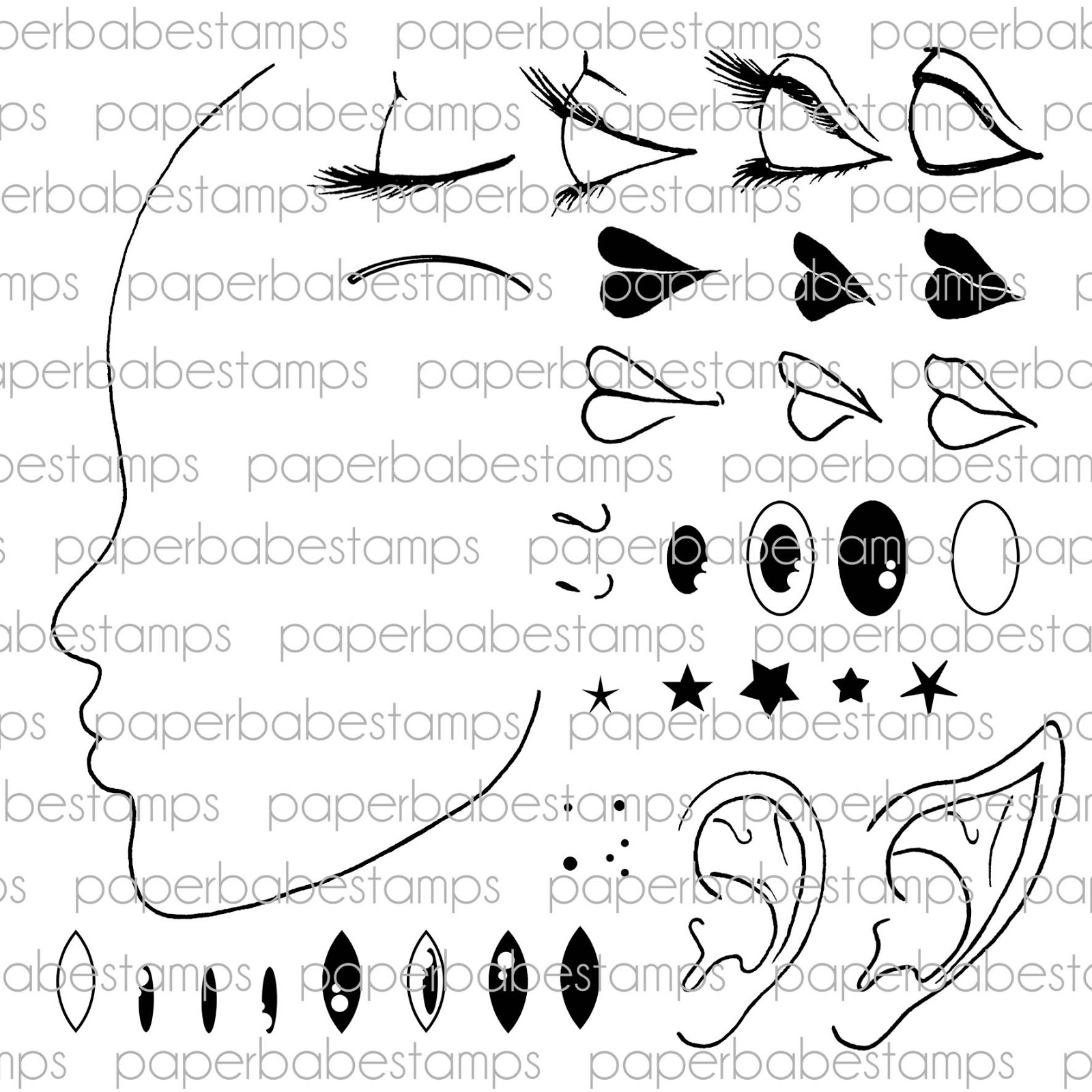 1600x1600 Paperbabestamps Introducing Paperbabe Stamps ~ Profile Face