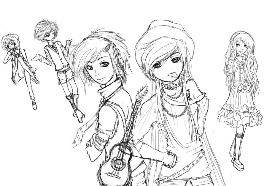 900x626 Y N Y's Dolls! (Fan Art Sketch) By Shink0u Chan