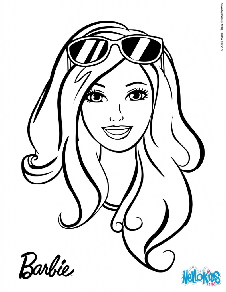792x1024 Barbie Face Drawing Barbie Coloring Pages 347 Online Mattel Dolls