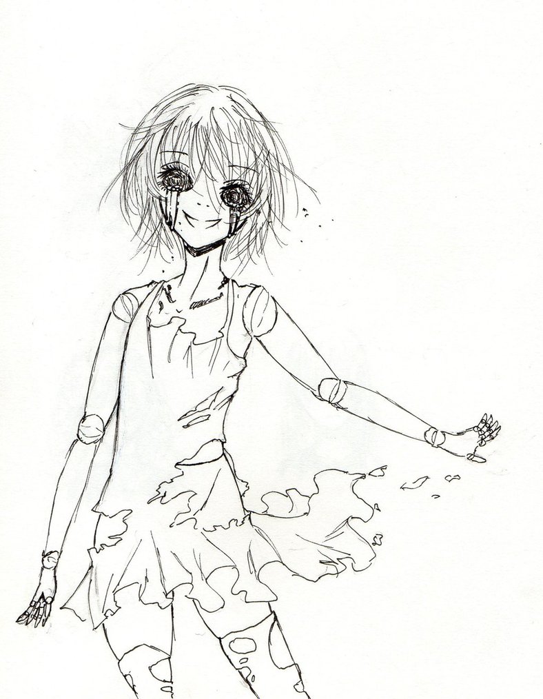 788x1014 Despair Doll Sketch By Kiichigo Kumo