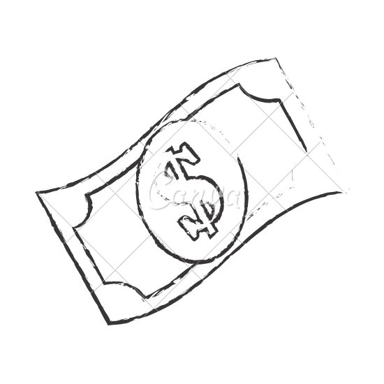 550x550 Dollar Bill Sketch