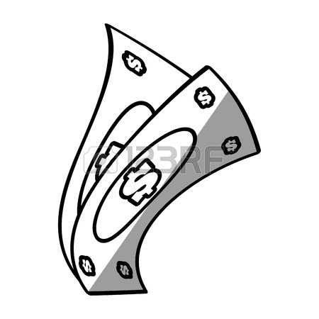 450x450 Drawing American Dollar Money Bill Vector Illustration Eps 10