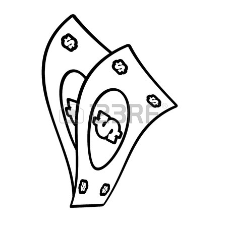 450x450 Sketch Draw Bill Money Dollar Cash Icon Vector Illustration Eps