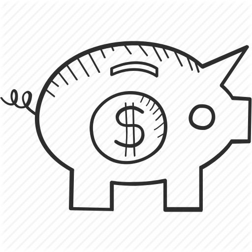 512x512 Business, Dollar, Drawing, Finance, Money, Piggy Bank, Vision Icon