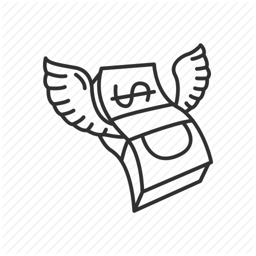 512x512 Cash, Dollar Sign, Finance, Fly, Money, Money With Wings, Wings