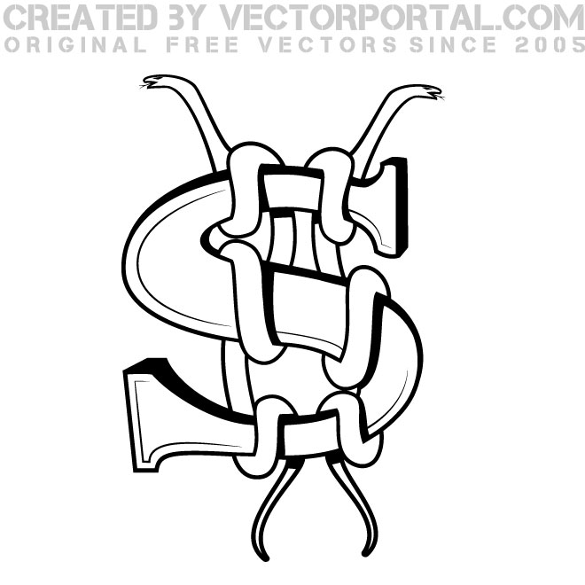 660x660 Dollar Sign And Snakes Vector