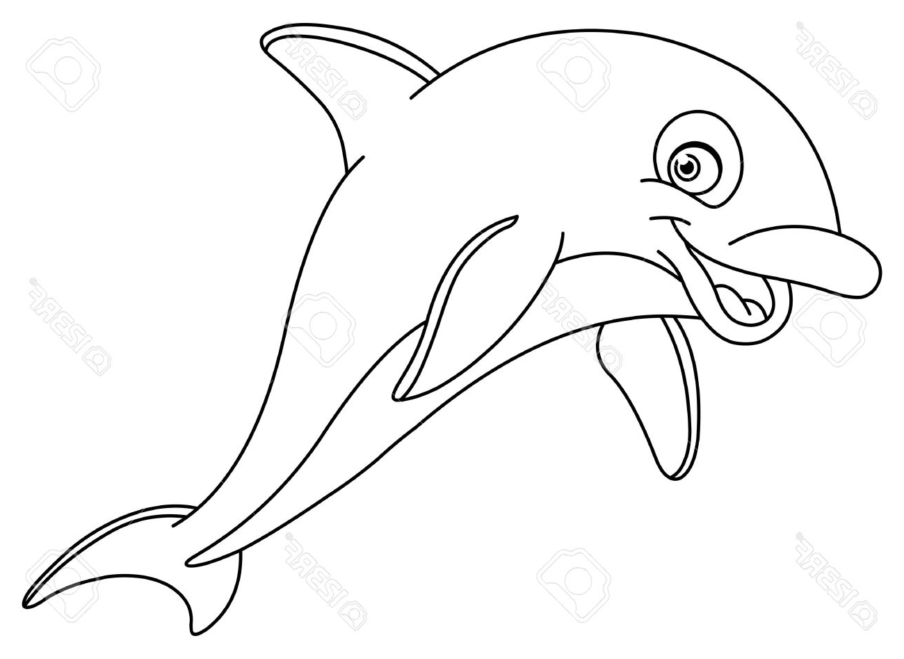 1300x947 Drawing Dolphin Cartoon