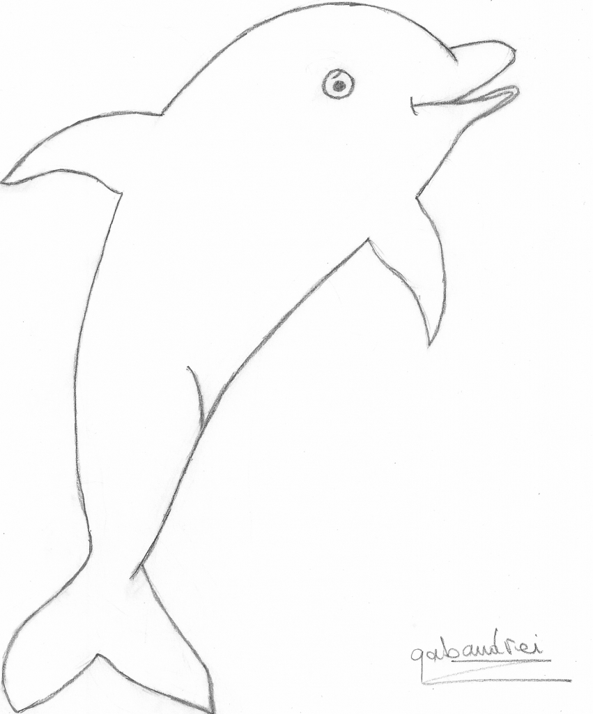 851x1024 Dolphin Drawing For Kids How To Draw Dolphins Step Step Sea