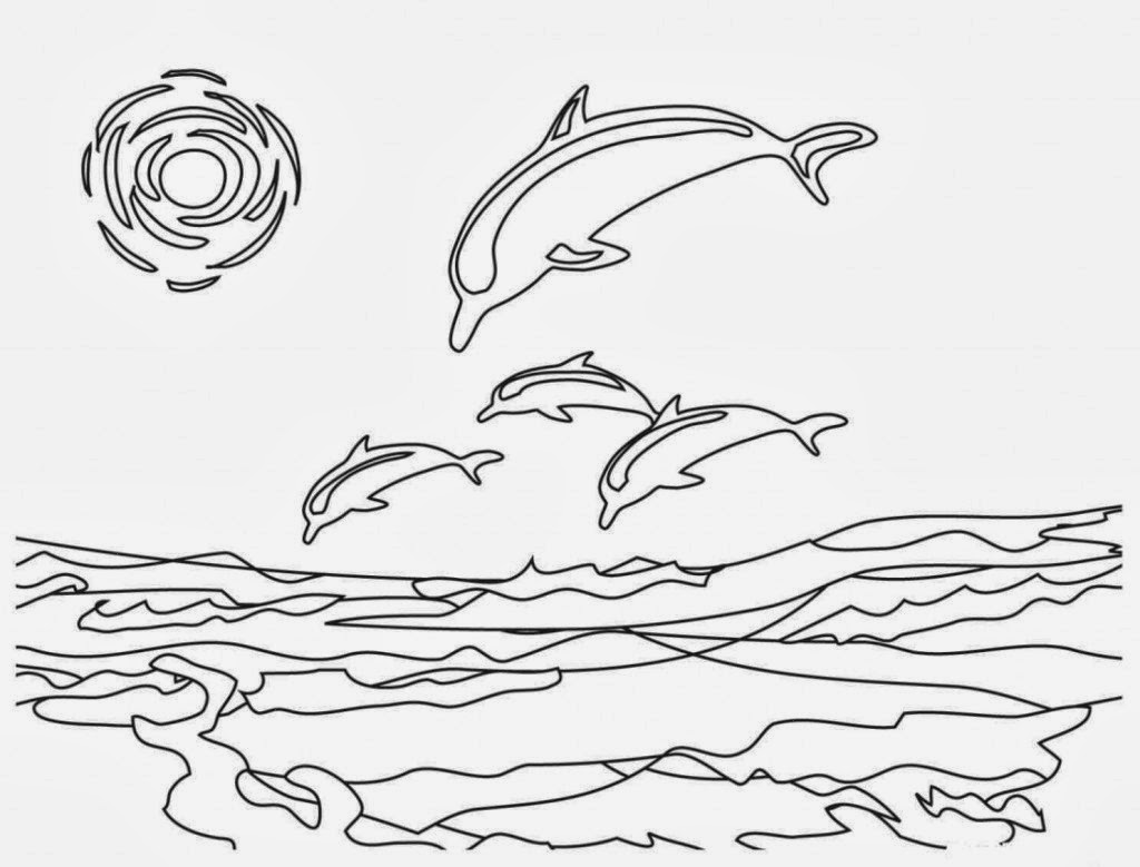 1024x779 Dolphins Coloring Drawing Free Wallpaper Anggela Coloring Book