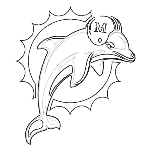600x585 It S Here Miami Dolphins Coloring Pages Learn How To Draw Logo Nfl