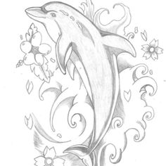 236x236 Dolphin Clipart Tattooed Drawings, Sketches