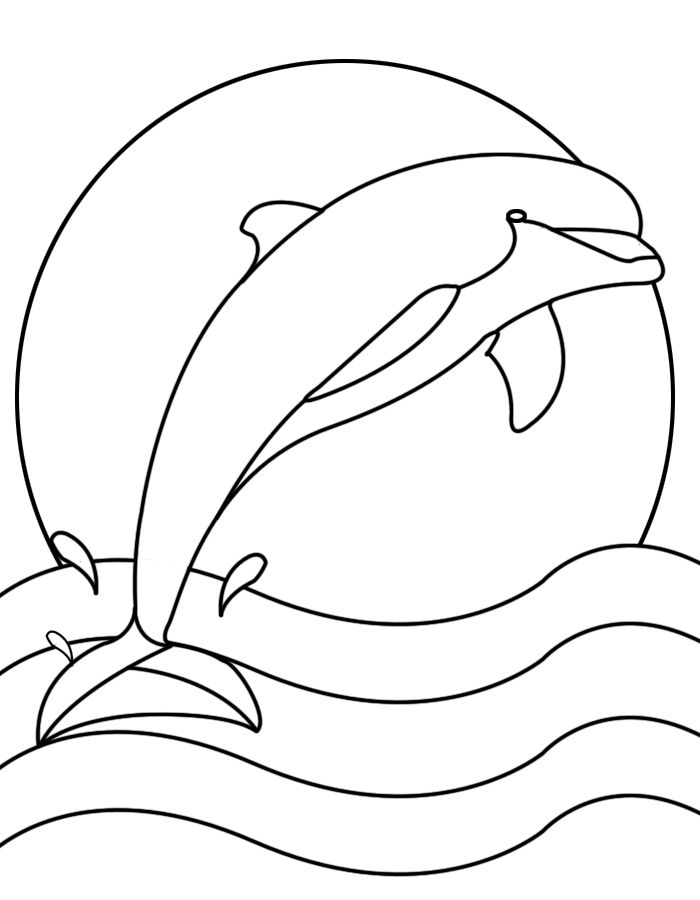 700x900 Dolphin Pattern Drawing