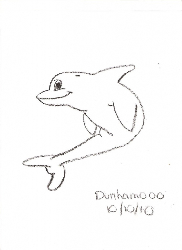 745x1024 Cartoon Drawing Dolphin Art For Kids How To Draw A Dolphin