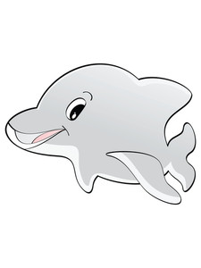 225x300 Vector Dolphin Royalty Free Stock Image