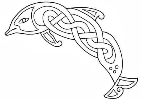 480x339 Celtic Dolphin Design Coloring Page Free Printable Coloring Pages
