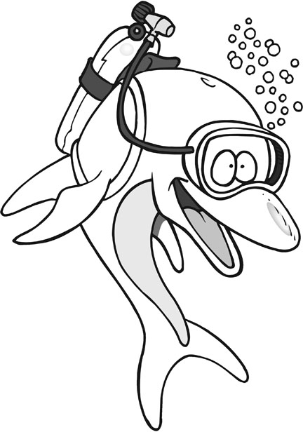 432x616 Dolphin Coloring Pages