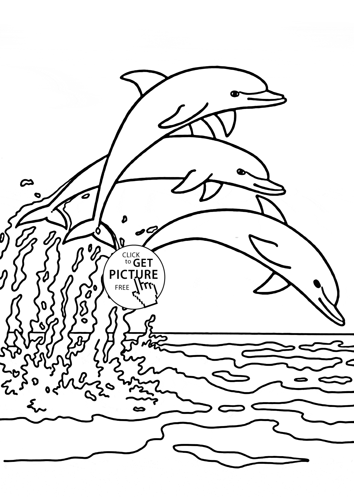 Dolphin Dolphins Printable Drawing Kids Drawings Clipart Color Cliparts ...