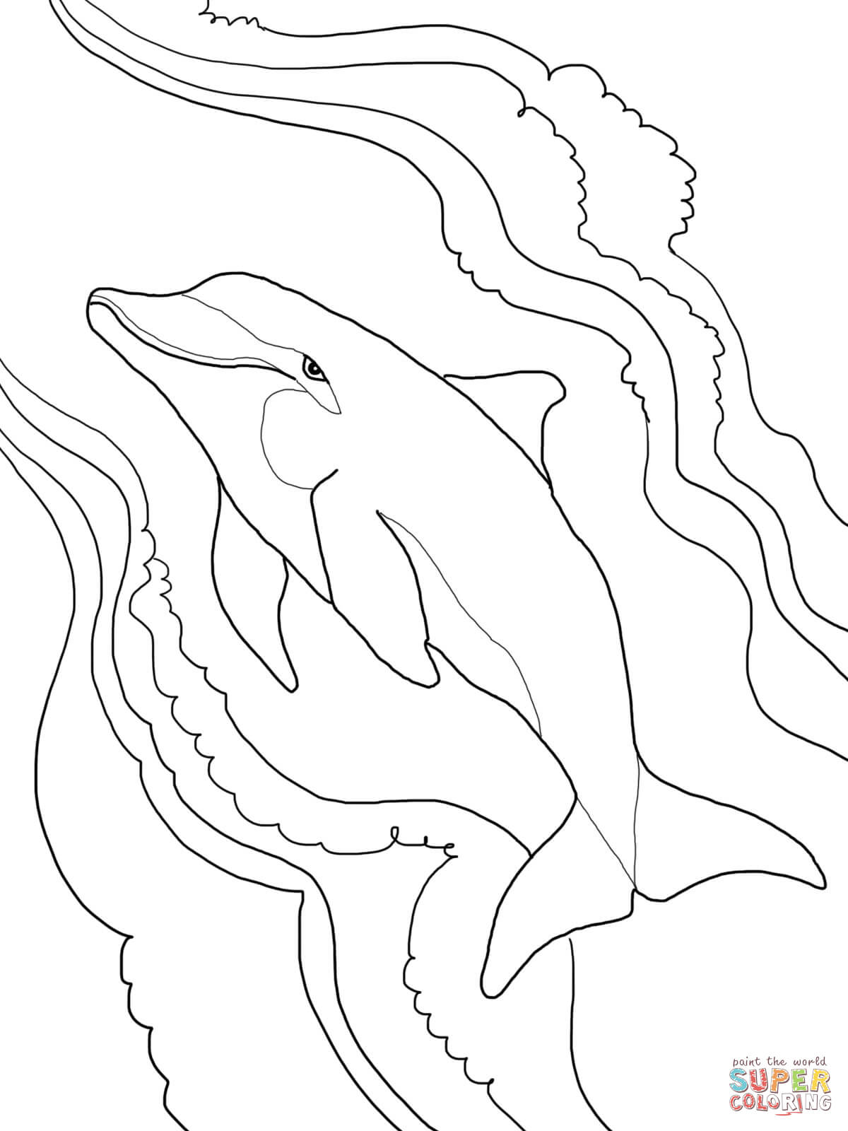 1200x1600 Bottlenose Dolphin Coloring Page Free Printable Coloring Pages