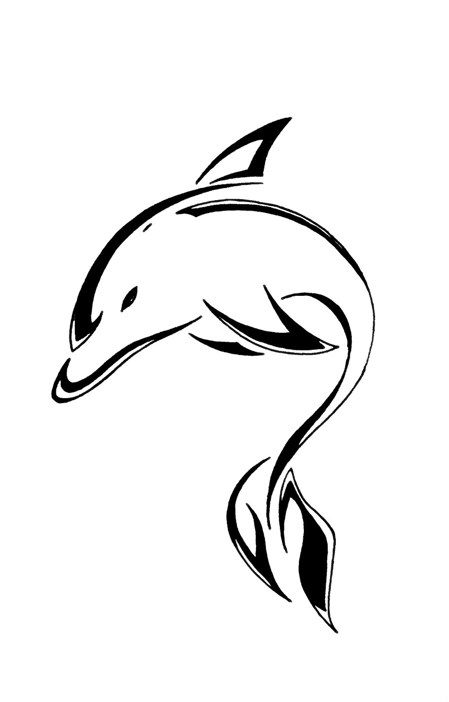 900x1407 Drawn Dolphins Tribal