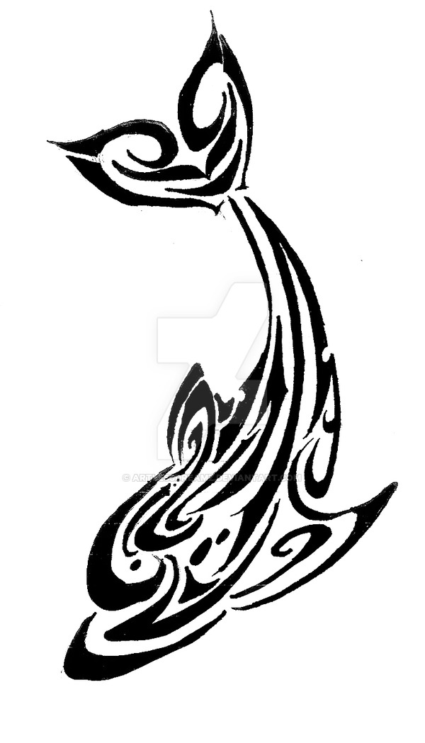 600x1049 Dolphin Tribal Tattoo By Artlessdreamz