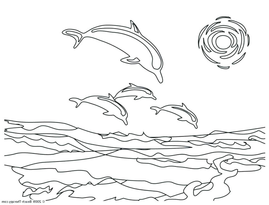 863x657 Miami Dolphins Coloring Pages Dolphin Pictures To Color Two