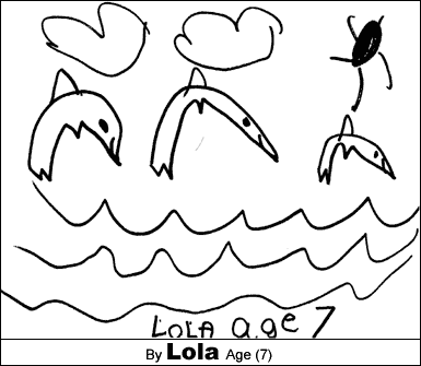 385x335 Kids Corner Dolphin Drawing For The World To View
