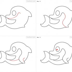 300x300 Adult How To Draw A Dolphin Kids How To Draw A Dolphin