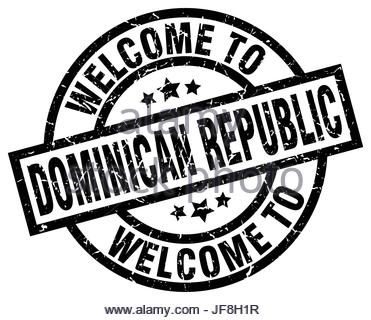 371x320 Dominican Republic Rubber Stamp Stock Photo, Royalty Free Image