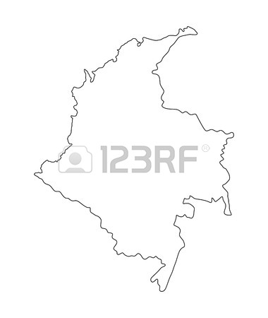 380x450 Republic Of Colombia Vector Map Isolated On White Background