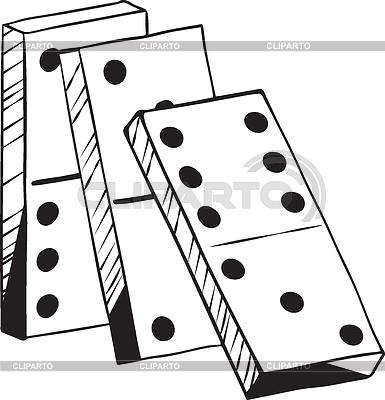 385x400 Leaning Dominoes Stock Vector Graphics Cliparto